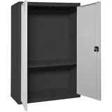 Proregal Stahlschrank AMEGO HxBxT 90x80x40cm | 1x Fachboden Grau-Anthrazit