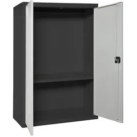 Proregal Stahlschrank 1 Fachboden 90x80x40 cm Grau-Anthrazit