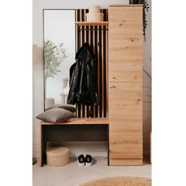 furn.design Madem Kompaktgarderobe 122 x 190 cm beige