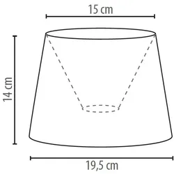 Licht-Erlebnisse Kleiner Lampenschirm Tischleuchte Stoff Weiß E14
