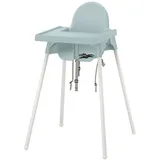 IKEA ANTILOP Kinderhochstuhl mit Tablett graublau/weiß