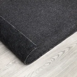 Paco Home Teppich Wohnzimmer Schlafzimmer Kurzflor Waschbar Melierte Optik Einfarbig Weich 160x220 cm, Anthrazit