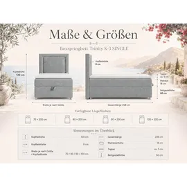 Best For Home Trinity 100 x 200 cm Grau