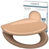 Schütte WC-Sitz BEIGE, mit Absenkautomatik und Schnellverschluss für die einfache Reinigung, maximale Belastung der Klobrille 150 kg, Beige 82305