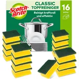 3M Scotch-Brite Classic Topfreiniger, 16 Schwämme pro Packung, Schwamm für Küche - Reinigt kraftvoll und effektiv