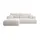 Selsey Eckcouch Boucle 2-Sitzer Weiß