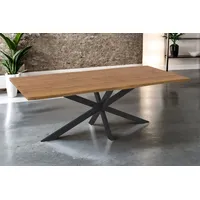 Sam möbel gmbh Esstisch 220x100 cm Baumkante Holz Wildeiche-Optik