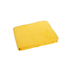 Wolldecke Flauschige Baumwolldecke - regional hergestellt, yogabox gelb 150 cm x 200 cm