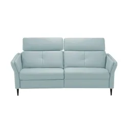 Ledersofa  3-sitzig Cedrik , blau , Maße (cm): B: 198 T: 95