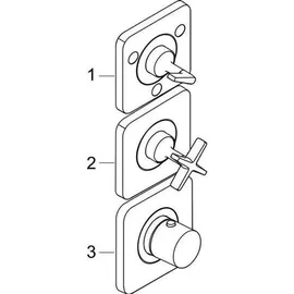 Hansgrohe Citterio E Duschthermostat Unterputz für 3 Verbraucher Brushed Brass 36704950