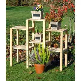 Dobar Blumenregal 7-flächig 97 x 87 x 31 cm Braun