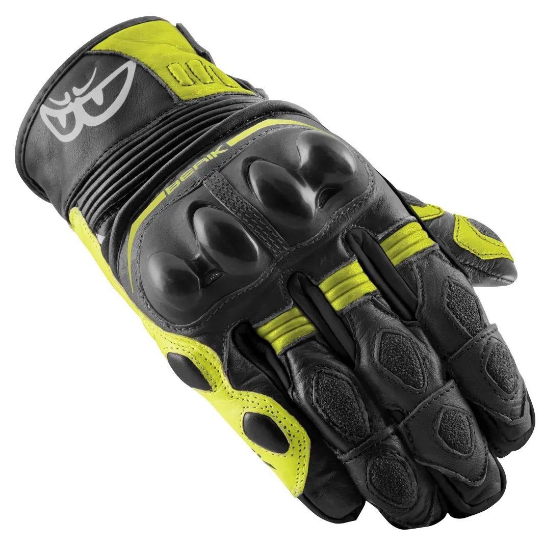 Berik Nador Motorrad Handschuhe, schwarz-gelb, Größe 2XL für Männer