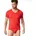 Herren V-Shirt rot Mikrofaser/Funktion unifarben rot NOS