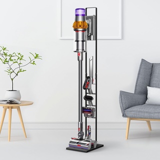 ecooe Staubsauger Ständer Kompatibel für Dyson V15s V15 V12 V11 V10 V8 V7 V6, Staubsaugerhalterung freistehend Bodenständer Halterung für Dyson-Zubehörteile Verschiedene (Schwarz)