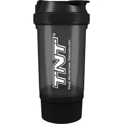 TNT Shaker 600ml mit extra Fach für Proteinpulver oder Kapseln
