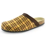 PANTOFFELMANN Kamelhaar Retro-Filzclog mit Korkfußbett & ABS-Filzsohle Herren Damen Filz Clog Hausschuhe Filzpantoffel braun 48 - Braun - 48