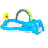 BESTWAY Rainbow n' Shine Wasserspielcenter mit Planschbecken 257 x 145 x 91 cm