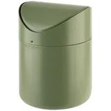 APS Tischrestebehälter in smoke Green, Ø 12 cm, Höhe 17 cm, mit Bajonettverschluss