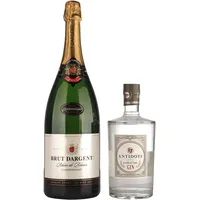 Brut Dargent Chardonnay Halbtrocken - Méthode Traditionnelle (1 x 1.5 l) + Antidote London Dry Gin (1 x 0.7 l)