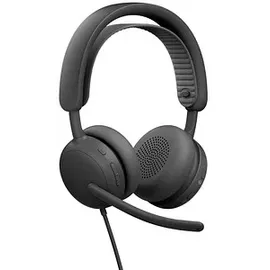 Logitech Zone Wired 2 for Business Grafit, Kabelgebundenes USB-Headset mit adaptiver Hybrid-ANC, Mikrofon mit Geräuschunterdrückung, Microsoft Teams zertifiziert