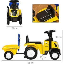 Homcom Rutschauto Tettraktor Gelb
