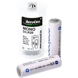 AccuCell Batteriehalter für 1 oder 2 Mignon AA 59,2x32mm