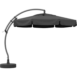 SUN GARDEN Ampelschirm Easy Sun TOP MODE Ø 350 cm silber / anthrazit