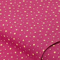 Baumwollstoff Punkte "Mona", magenta/gelb