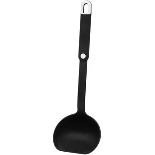 Fackelmann 24038 Schöpflöffel 29 cm, Schöpfer mit praktischem Griff, Schöpfkelle mit Funktionsteil aus Kunststoff für beschichtete Töpfe und Pfannen-spülmaschinengeeignet, Menge: 1 Stück, weiß