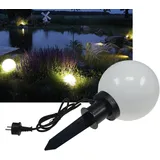 ChiliTec Garten Kugelleuchte 20cm IP44 mit Erdspieß