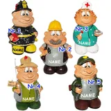 alles-meine.de GmbH große XL Sparbüchse - lustiger Feuerwehrmann - incl. Name - stabile Spardose aus Kunstharz - Geld Sparschwein - Feuerwehr/Feuerwehrmänner - Urlaub - Rei..