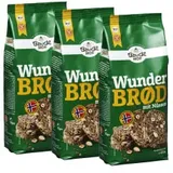 3 x Bio Backmischung Wunderbrød mit Nüssen (3x600g)