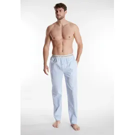 Tom Tailor Pyjamahose TOM TAILOR "Dakota", Herren, Gr. 56, N-Gr, blau, Jersey, Obermaterial: 100% Baumwolle, gestreift, bequem lang, Hosen Pyjamahose, Logobund, Seitentaschen, locker, bequem, atmungsaktiv, elastisch