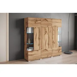 OTTO home Highboard 135 x 134 x 39,5 cm Beige / Braun