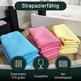 ZOLLNER Reinigungstücher,, mehrfarbig Textil, 32x32 cm, Kochen, Geschirrtücher - Schürzen, Geschirrtücher