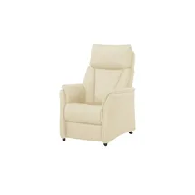 Hukla Relaxsessel Pascal Leder 77 x 115 x 90 cm Creme elektrisch, drehbar