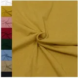 MAGAM-Stoffe Stoff "Noah", Bündchenstoff Feinstrick uni einfarbig ÖKO-TEX Meterware ab 50cm gelb