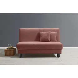 Schlafsofa ELL + ELL "Enny", rot, B:125cm H:90cm T:100cm, 100% Polyester, Sofas