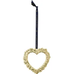 Karen Blixen Christbaumschmuck 11,5 cm Herz mit Blumen goldfarben
