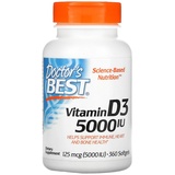 Doctor's Best Vitamin D3 5000 IU, 360 Weichkapseln