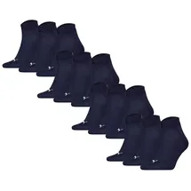 Puma Socken Quarter Plain 12P 12er Pack Blau 35-38