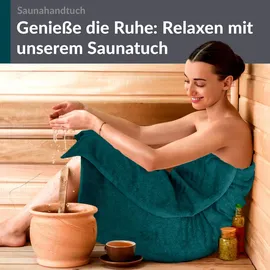Lashuma Opal Saunatuch 80 x 220 cm grün