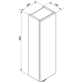 Fackelmann Bad-Hängeschrank Luxor Steinesche 20 cm