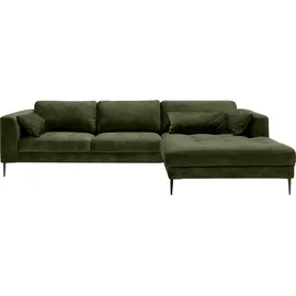 TRENDMANUFAKTUR Eckcouch Polyester 2-Sitzer Grün