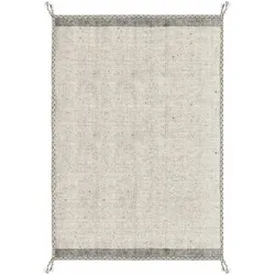 Teppich Chathu aus Baumwolle Beige, 140x200 cm