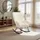 Tectake Schaukelstuhl Swing Bouclé 70 x 100 x 93 cm Creme/Schwarz