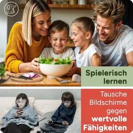 kibbidea Kindermesser Set 7-tlg. Edelstahl mit Buchenholzgriffen
