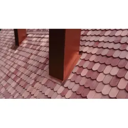 Dachziegel Biberschwanz dunkelrot 1500 Stück Modell von Juweela 1:32