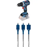 Bosch Professional Akku-Bohrschrauber GSR 18V-60 C (ohne Akkus und Ladegerät, im Karton) + 7x Expert SelfCut Speed Flachfräsbohrer Set (für Weichholz, Grobspanplatte, Ø 16-32 mm, Zubehör)