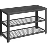 VASAGLE Schuhbank mit 2 Gitterablagen 30 x 44,5 cm